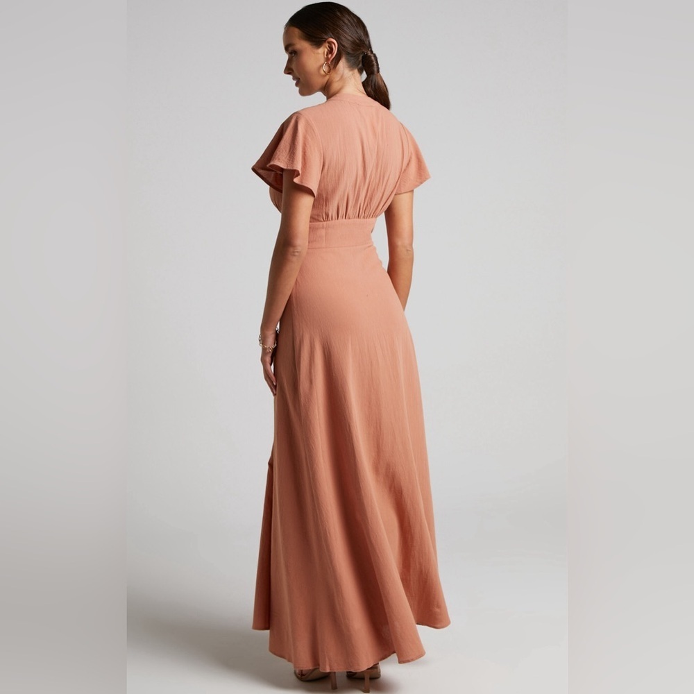 ELIJAH MIDI DRESS - EMPIRE WAIST BUTTON DOWN DRESS - Picture 3 of 6